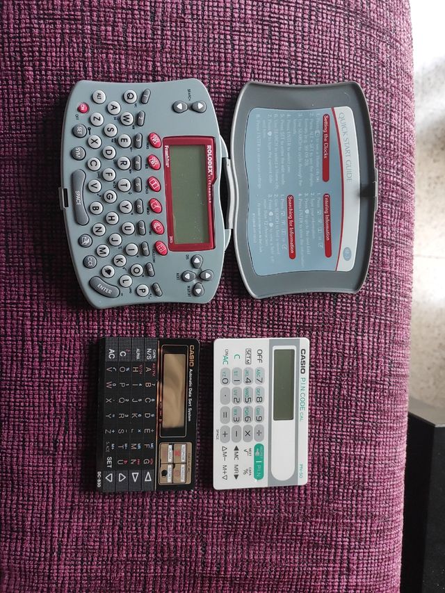 Pack 3 calculadoras/agendas años 80 i 90. CASIO