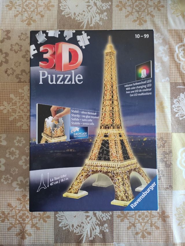 Puzzle 3d torre eiffel