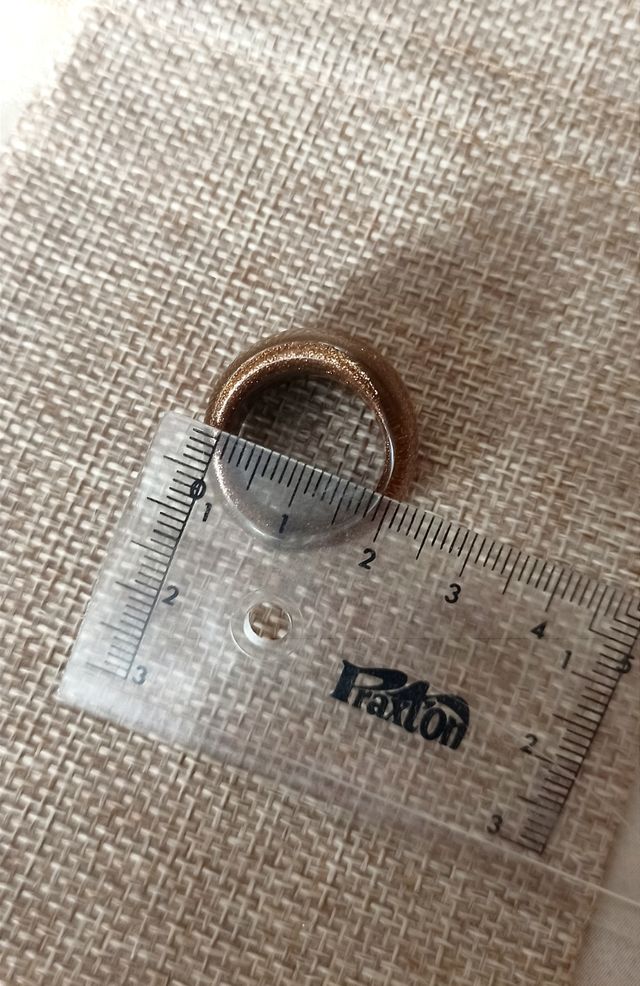 Anillo cristal dorado