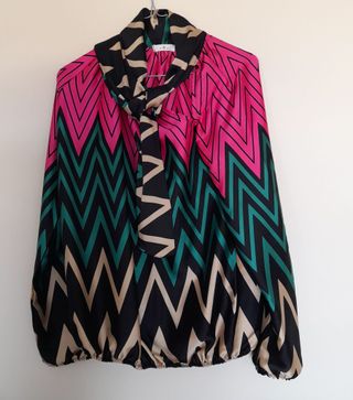 Blusa varios colores, con lazo