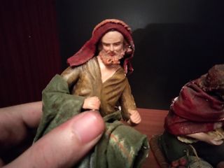 figuras Belén pastores con animales adorando 17 cm