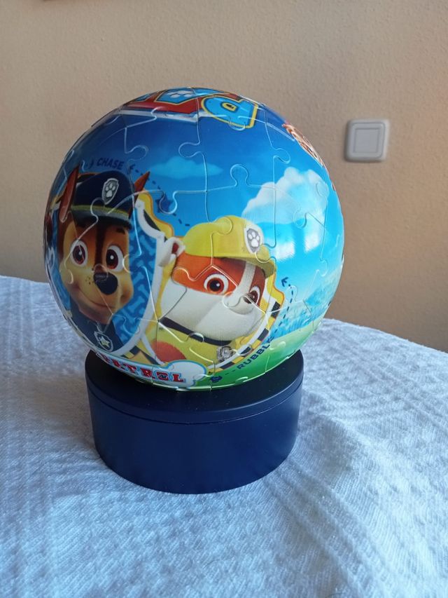 Patrulla Canina puzzle 3D lámpara