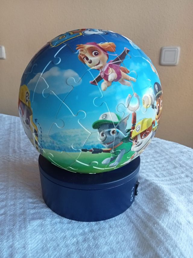 Patrulla Canina puzzle 3D lámpara