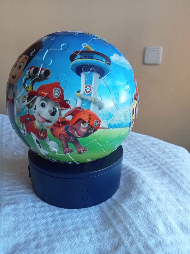 Patrulla Canina puzzle 3D lámpara