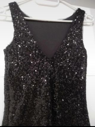 Vestido fiesta lentejuelas Zara