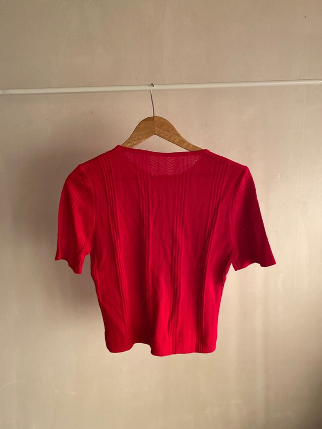 Jersey rojo de manga corta 