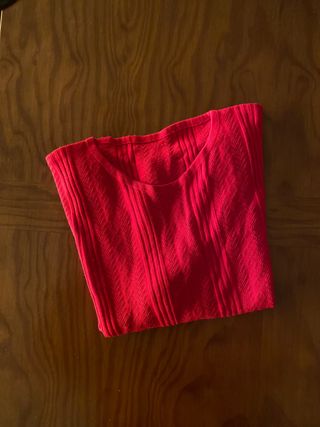 Jersey rojo de manga corta 