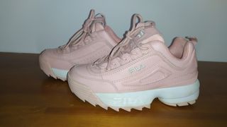 zapatos fila niña color rosa 