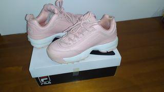 zapatos fila niña color rosa 