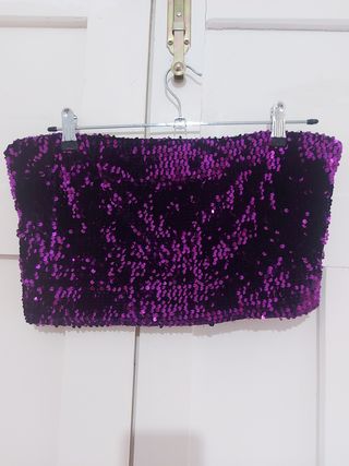 top lentejuelas talla m