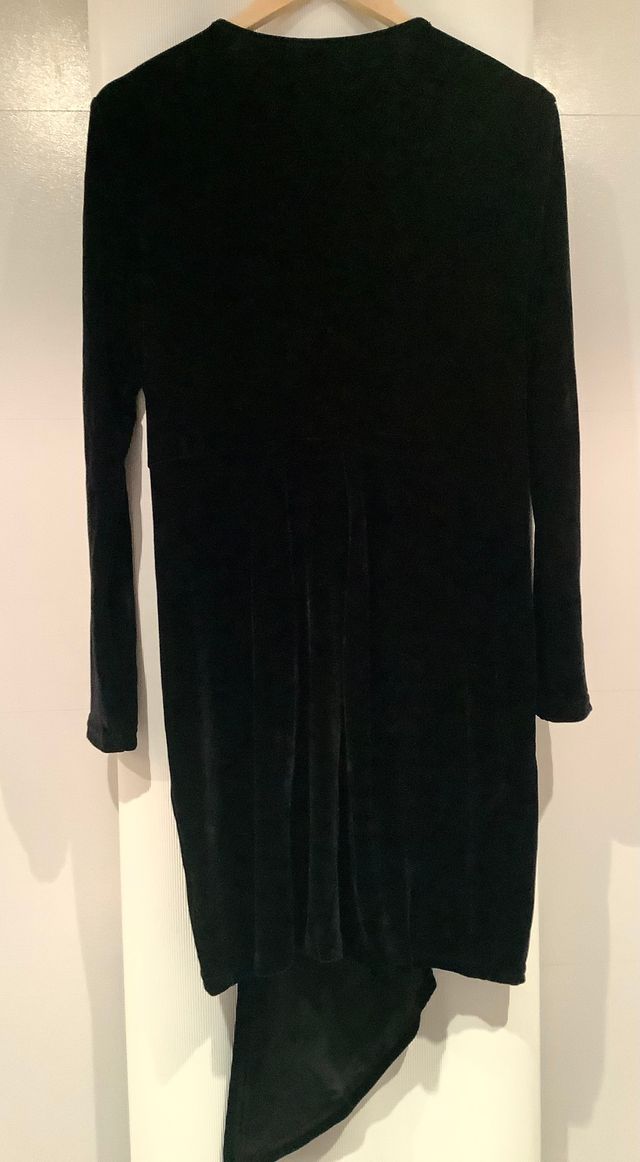 Vestido de terciopelo negro talla L