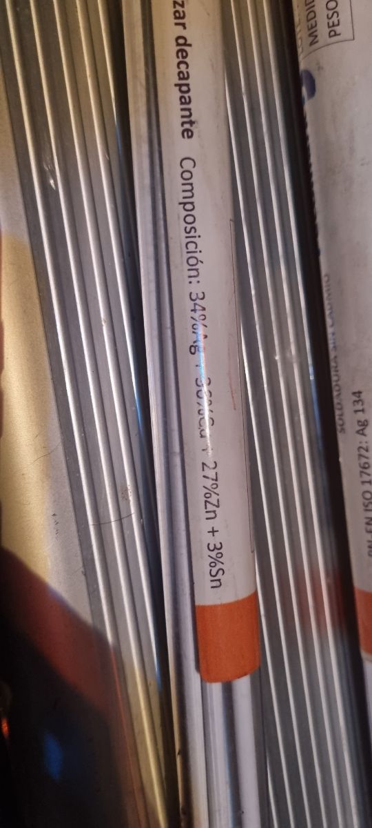 Barilla para soldar AG-34 au 34%Ag