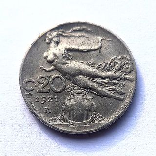 0,20 Lire italiane anno 1921