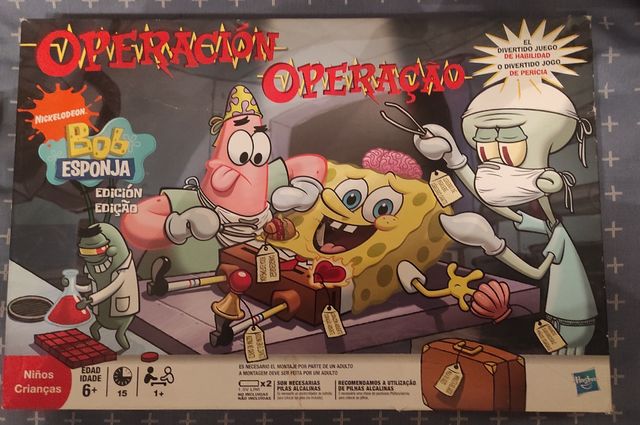 Juego operacion de Bob esponja ,años 6+