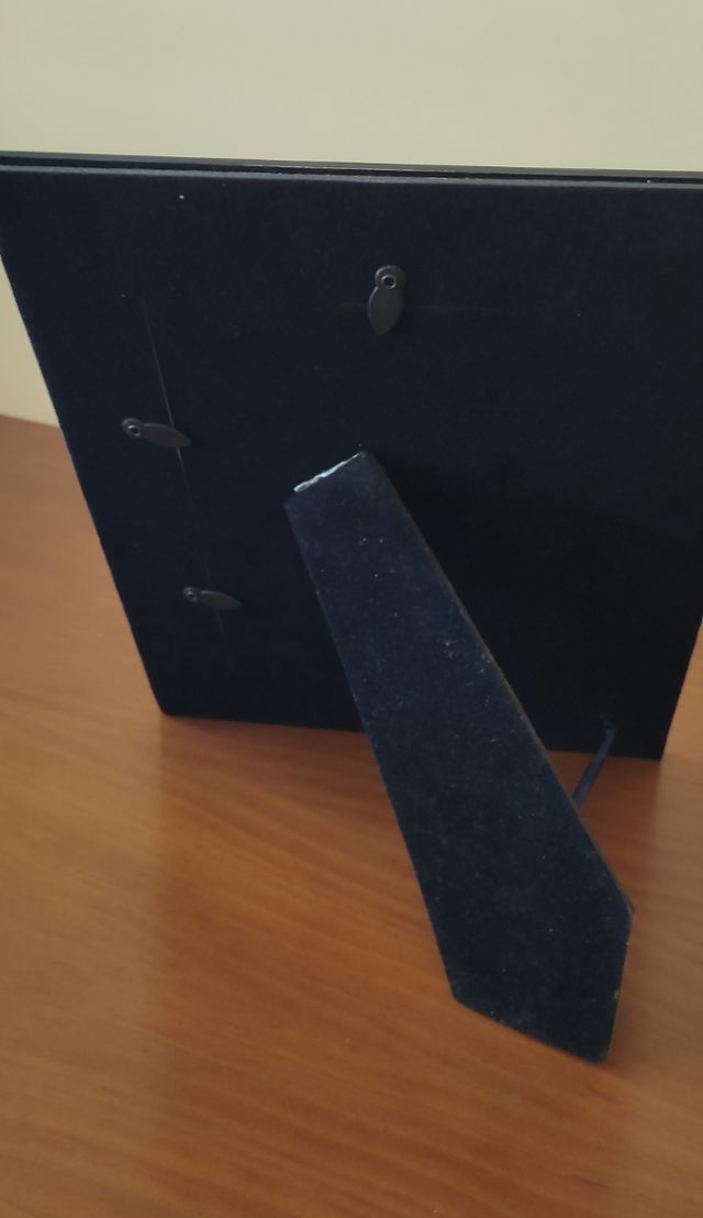 Marco de fotos de cristal negro