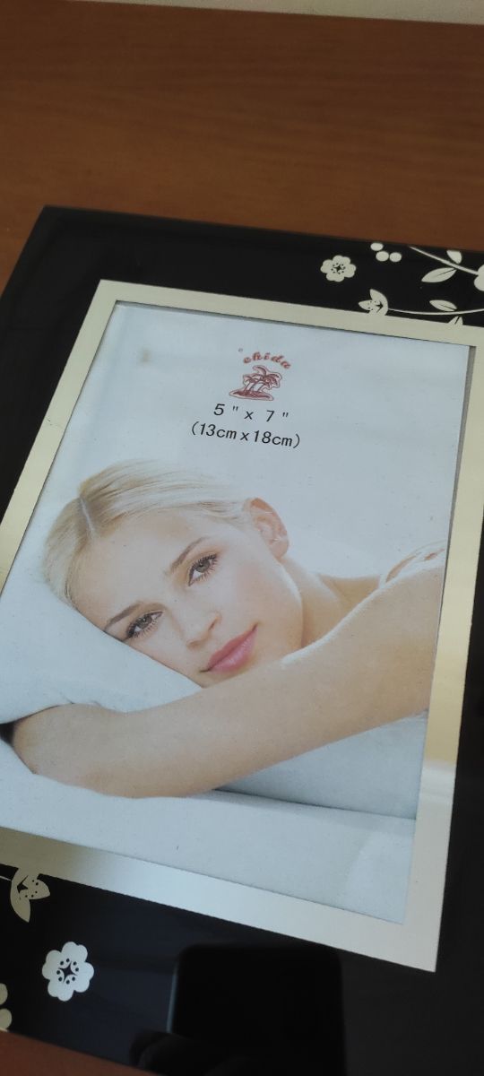 Marco de fotos de cristal negro