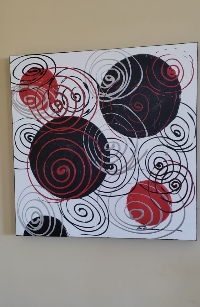 Cuadros abstractos pintados a mano