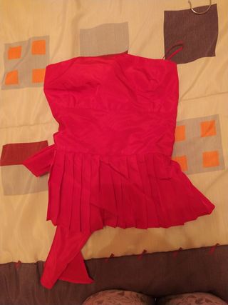 top rojo navideño