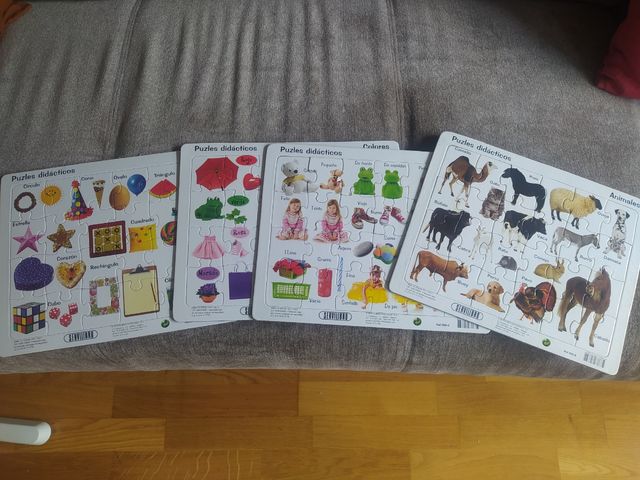lote de 4 puzzles de 24 piezas 
