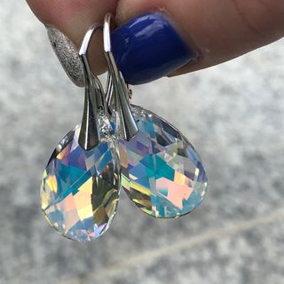 Pendientes Cristal Swarovski y Plata de Ley