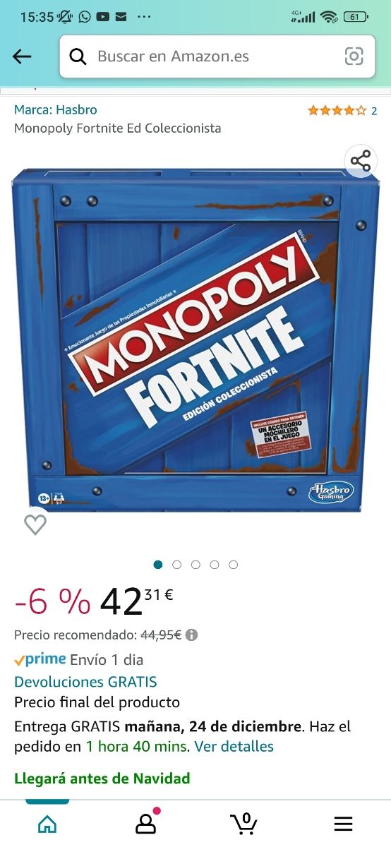 Imagen de MONOPOLY FORTNITE ED. COLECCIONISTA