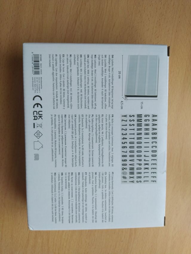 cuadro luminoso con letras