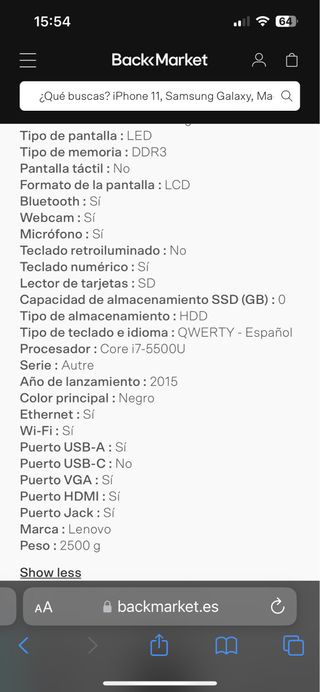 Portátil Lenovo G50-80 80E5