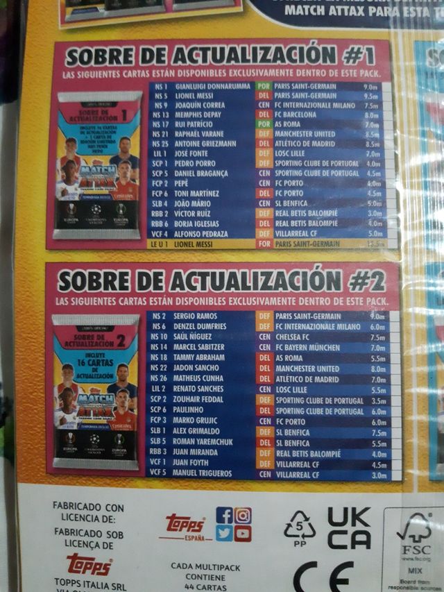 Pack actualización Match Attax