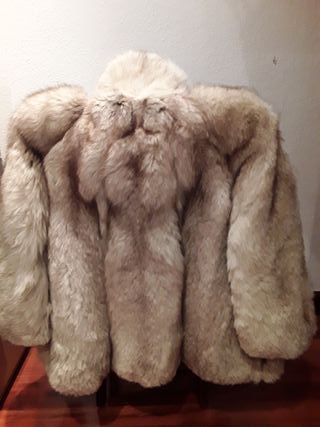Chaquetón de piel de zorro bleu