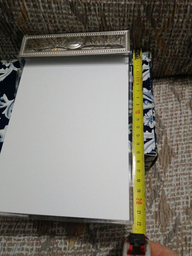 Porta foglietti da scrivania, inserto argento