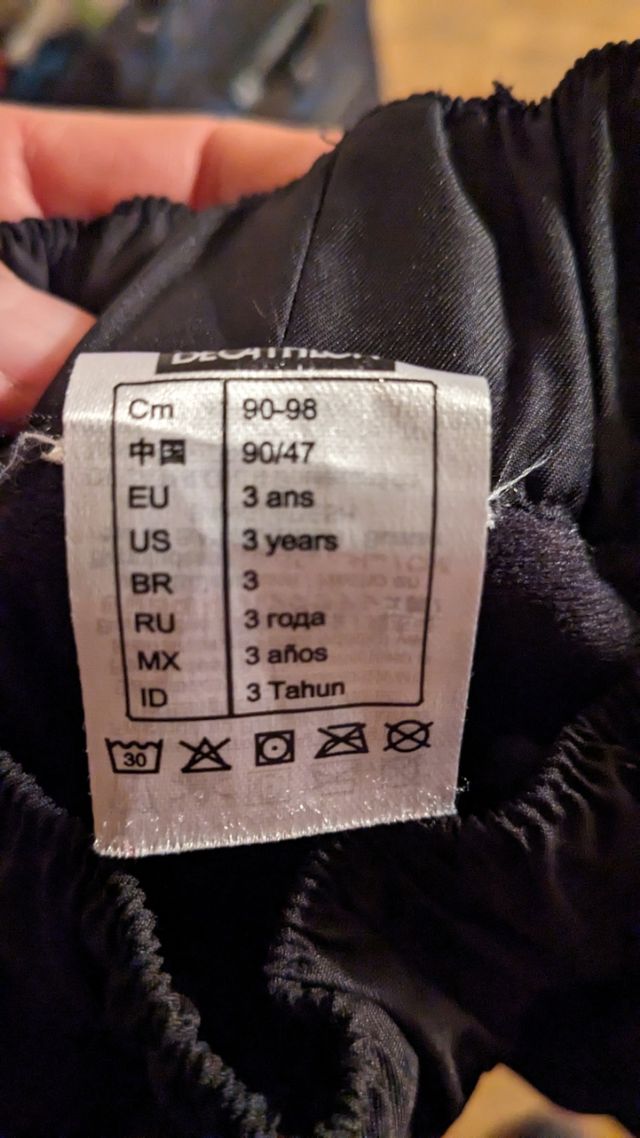 Pantalon esquí 3 años