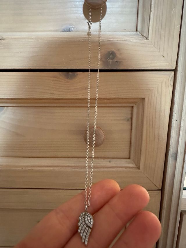 Collar plata con diamantes 