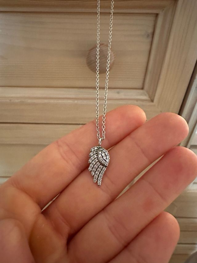 Collar plata con diamantes 