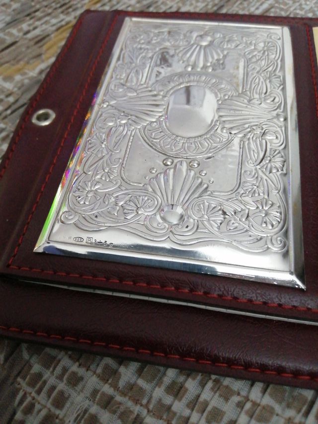 Rubrica con inserto argento