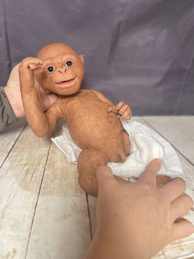 Prímate reborn silicona platino 45 cm