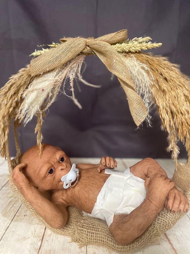 Prímate reborn silicona platino 45 cm