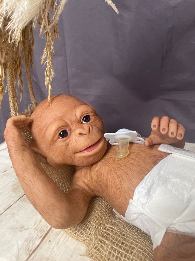 Prímate reborn silicona platino 45 cm