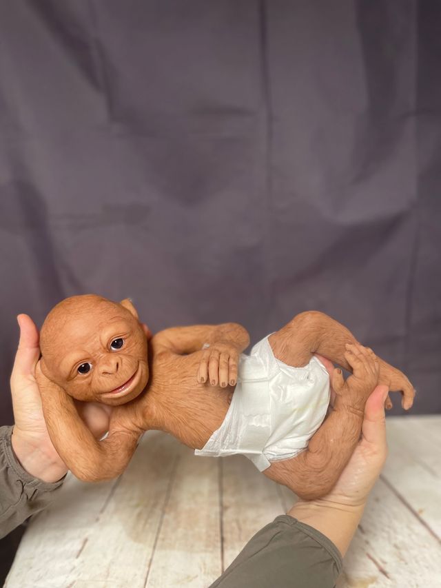 Prímate reborn silicona platino 45 cm