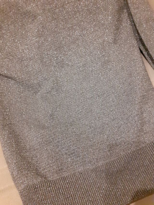 cardigan glitterato argento