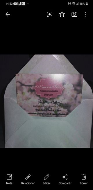 Tarjeta- regalo válida por un masaje