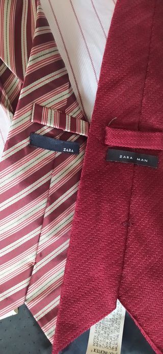 camisa zara y dos corbatas...un solo uso