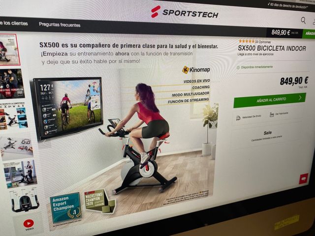 Bicicleta estática .