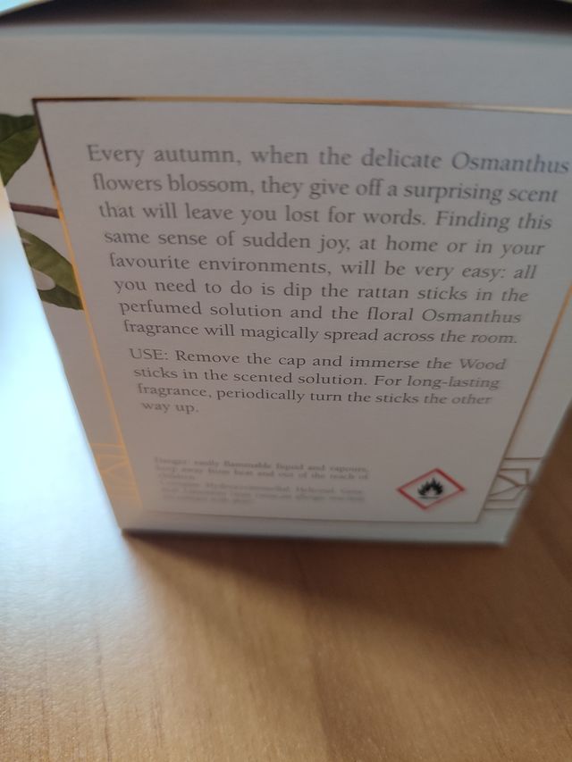 Fragranza per legni profumati / profumatore d'esse