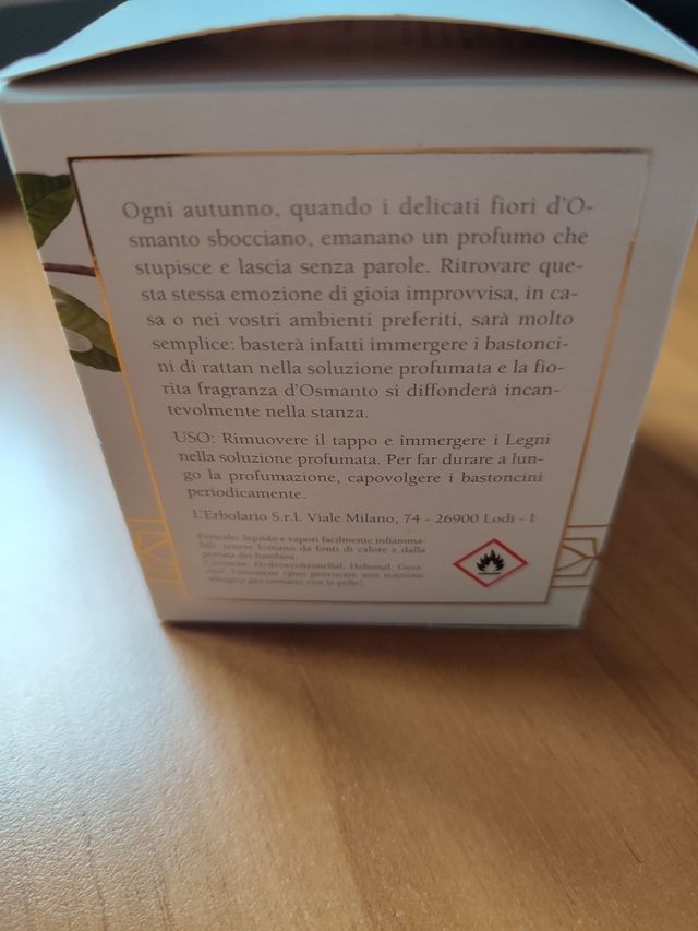 Fragranza per legni profumati / profumatore d'esse