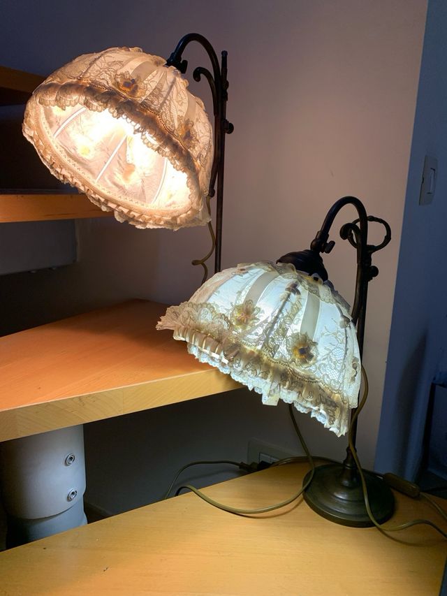 2 Lampade vintage da comodino 