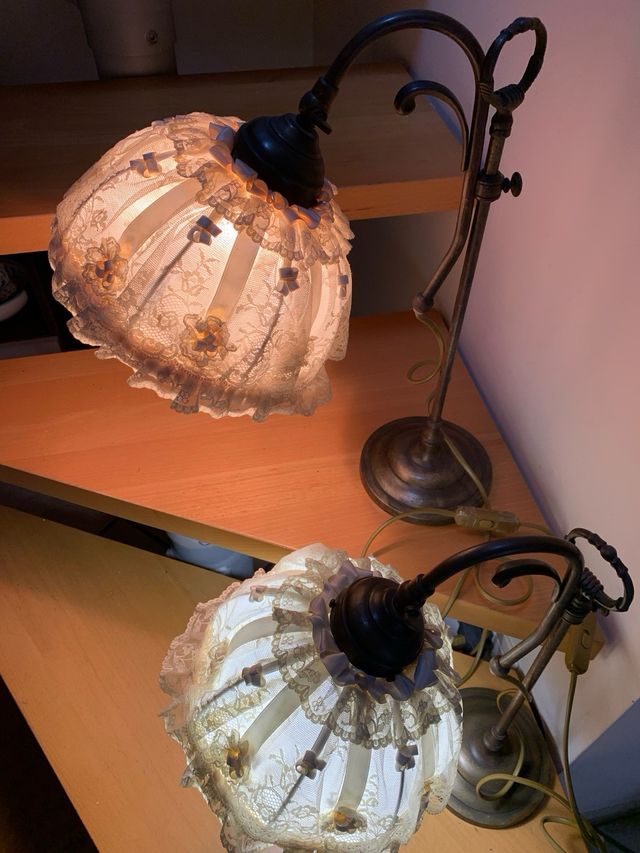 2 Lampade vintage da comodino 