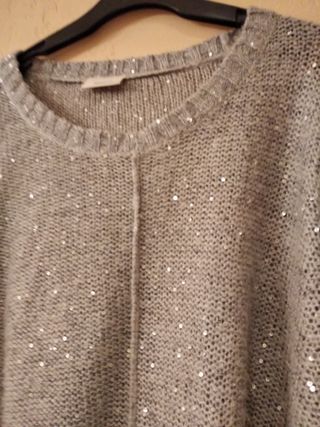 Jersey plateado con lentejuelas 