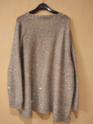 Jersey plateado con lentejuelas 