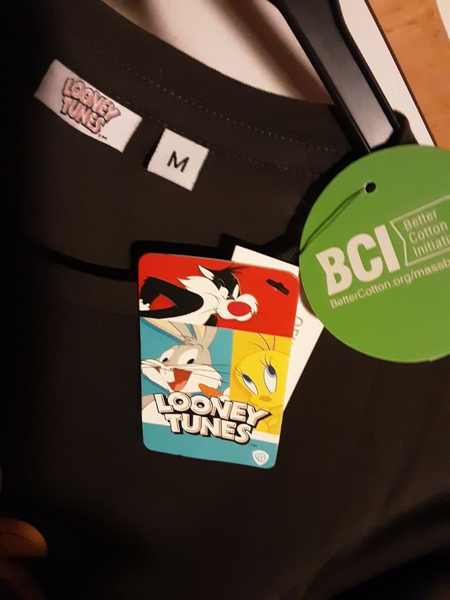 Camiseta Looney Tunes manga larga 100 % algodón .
