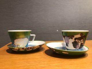 Joc de cafè amb 2 tasses. 